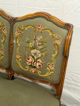 Starožitná sofa / loveseat s gobelínem (135024) - 6
