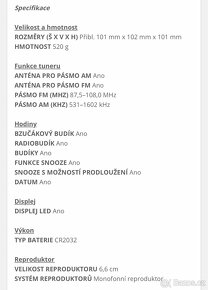 Rádio/budík Sony ICF-C1 - 6