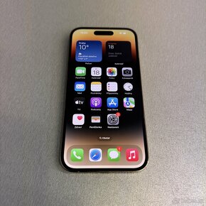 iPhone 14 Pro 256GB gold, pěkný stav, 12 měsíců záruka - 6