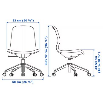 Konferenční židle, béžová / bílá, Ikea - 6