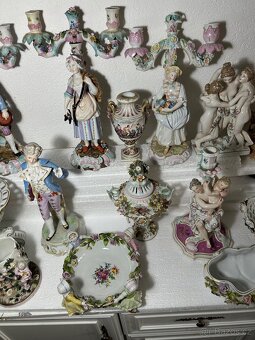 Meissen Dresden porcelanovy svietnik misa a dalsie - 6