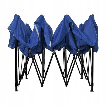 Nůžkový rozkládací stan 6x3m s boční plachtou - 6