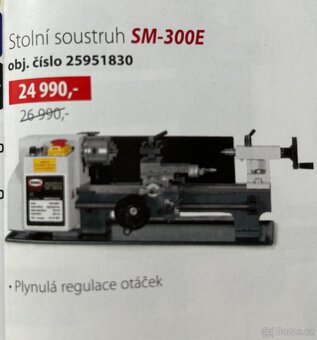 Stolní soustruh SM-300E - 6