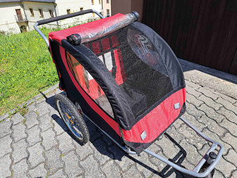 Vozík za kolo i pro chůzi pro 2 děti - 6