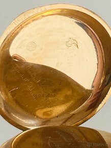 Zlaté 14-karátové kapesní hodinky Systéme Glashütte, 89 g - 6