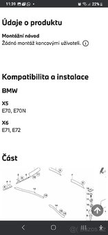 Víko odkládací schránky na BMW X5 a X 6 origiinal BMW. - 6