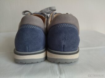 Polobotky Helvesko, celokožené, modrý semiš,vel.37 - 6