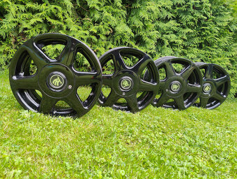 Prodám 5ks alu kola-černé Borbet 14", 4x100 - 6