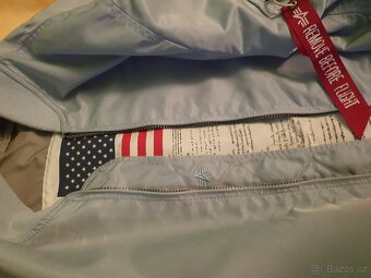 Pánská bunda bomber Alpha industries vel.XL,barva-air blue - 6