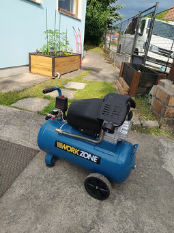 Olejový kompresor Workzone, 2-válcový, 50L, 10 bar, - 6