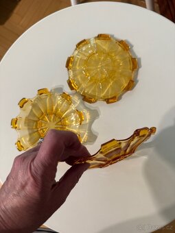 INWALD ART DECO talířky ambrové sklo Ø 15 cm - 6