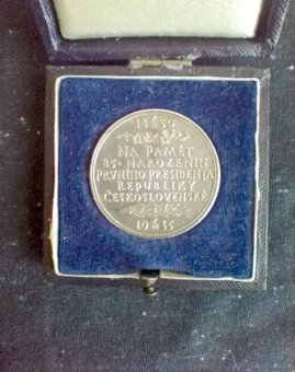 Pamětní stříbrná medaile T. G. Masaryk 85 let - 6