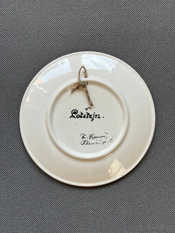 Kameninový závěsný talíř 19 cm, K. Kuneš Klenčí - 6