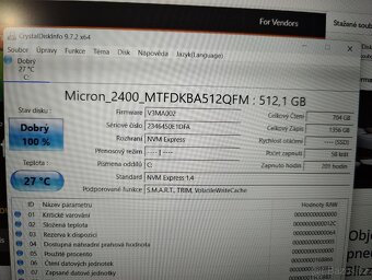 Herní notebook msi thin, i5, RTX 2050, 16 rám, 512 ssd - 6