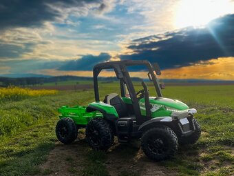 Dětský elektrický traktor 2x200W včetně valníku - 6