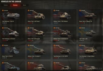 World of tanks účet- chieftain, 907, 279, 260, VK 72.01, 907 - 6
