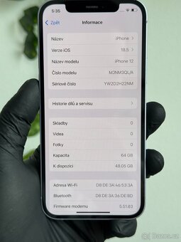 iPhone 12 64GB fialový - 100% baterie - 6
