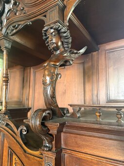 Starožitný bohatě zdobený sekretář - příbornik - 6