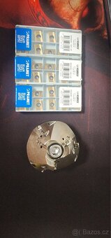 1. Frézovací hlava + 3× destičky PRAMET – TOP stav - 6