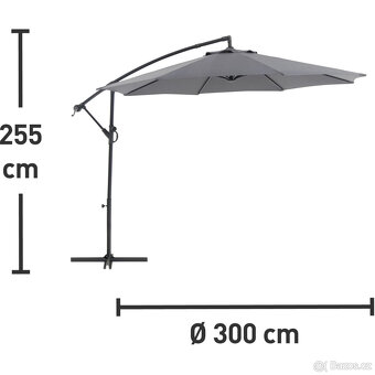 Zahradní sedací souprava + Závěsný slunečník Alvarado - 6