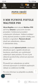 Plynová pistole Walther P 99 9mm - 6