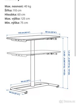 IKEA výškově nastavitelný stůl - 6
