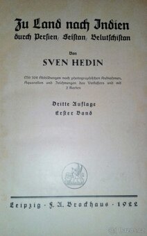 Sven Hedin - 13 knih - německy švabachem - 6