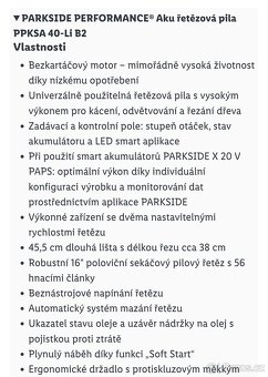 Aku řetězová pila peformance lišta 38cm - 6