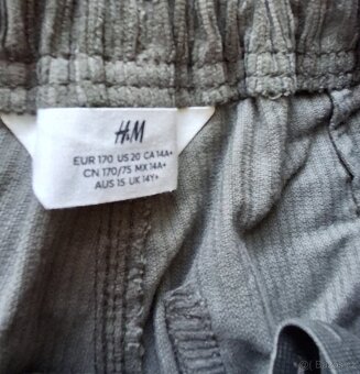 Chlapecké bavlněné,plátěné kalhoty Cargo 164/170 H&M - 6