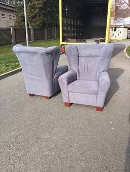 Moderní křeslo "ušák" 2ks - 6