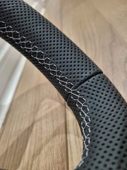 VOLANT KOZENY ZKOSENY PERFOROVANY kožený A4 S4 B9 A5 B9 Q5 - 6