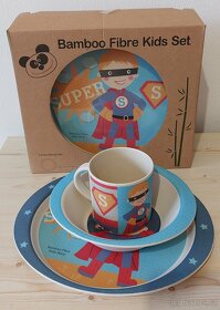 Dětský jídelní set z bambusu pro kluky i pro holky - 6