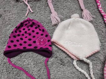 Dívčí čepice, nákrčník, šála, bunda, oteplováky 74-98 - 6