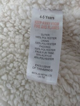 Zimní bunda, růžová puntíky (110) - 6