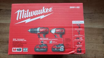 Milwaukee M18 sada vrtacky a utahovaku (nova) - 6