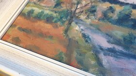 Krajinná malba, olej 33x23, autor Vojtěch Strnad - 6