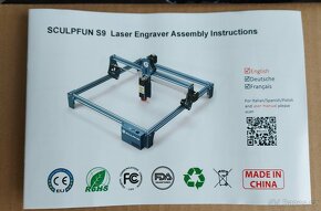 Laserový gravírovací stroj SCULPFUN S9 90W celokovový CNC. - 6