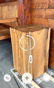 Hranol, špalek, trám jasan na sezení do pergola, táborák - 6
