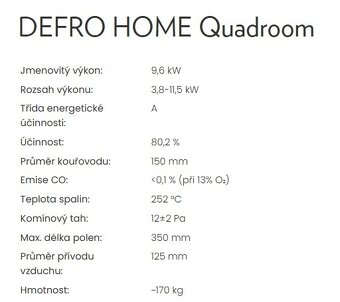 Krbová kamna DEFRO HOME Quadroom rohové - 6