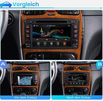 7" autorádio HD / DVD / CD / BT / GPS pro Mercedes CLK W209 - 6