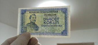 Bankovky a státovky 5000 Kč 1920, 20 Kčs 1945. - 6