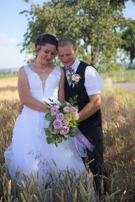 Svatební šaty 40/46 bílé - 6