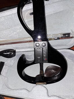 Elektrické "silent" housle 4/4, Paul Stanton, černá metalí - 6