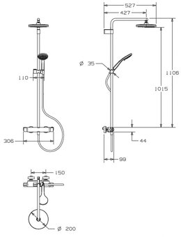 CONCEPT 100 sprchový set s termostatickou baterií - 6
