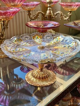 Bohemia Crystal broušená miska zlacená 30cm - 6
