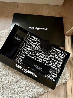 KARL LAGERFELD SADA ZIMNÍ ČEPICE, ŠÁLA A RUKAVICE - 6