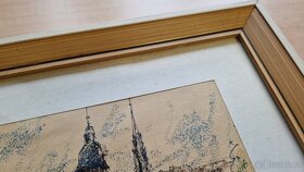 Obraz, malíř Vojtěch Strnad, uhel, 1990 - 6