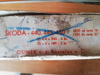 ŠKODA 1000 MB, 1100 MBX, ORIGINÁL BRZDOVÉ OBLOŽENÍ OSINEK - 6