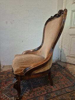 STAROŽITNÉ VIKTORIÁNSKÉ KŘESLO - 6