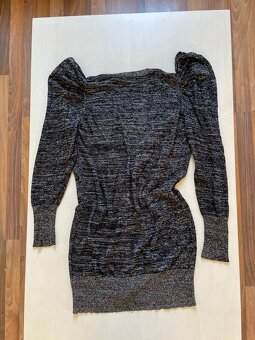 Delší propínací svetřík se stříbrnou nití, vel M i méně, FF - 6